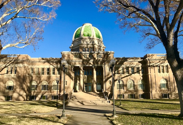 A large building with a green dome is another place where Aliens Abound in Roswell New Mexico