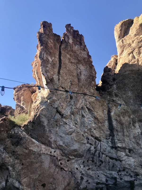 Spiky rock forms against clear blue sky along the #Locavores #WeLoveFood #RestaurantOwner #Foodies #Chef #FoodTruck #Cafe #Bistro #Eatery #TheTravelingLocavores #Recipes #FoodStories #Cooking #Wanderlust #Traveling