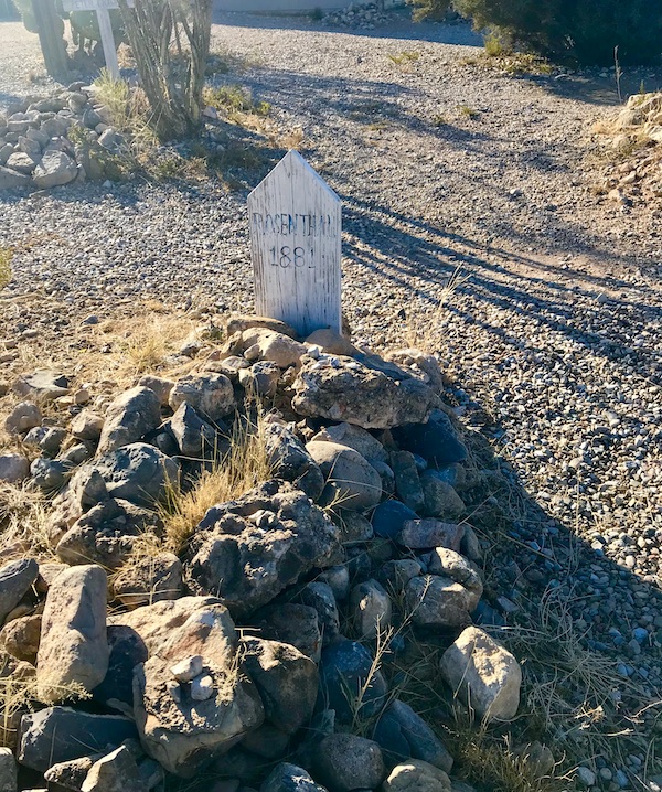 A grave of an outlaw who was lynched by an angry mob in Bisbee Tombstone and Boot Hill in Arizona