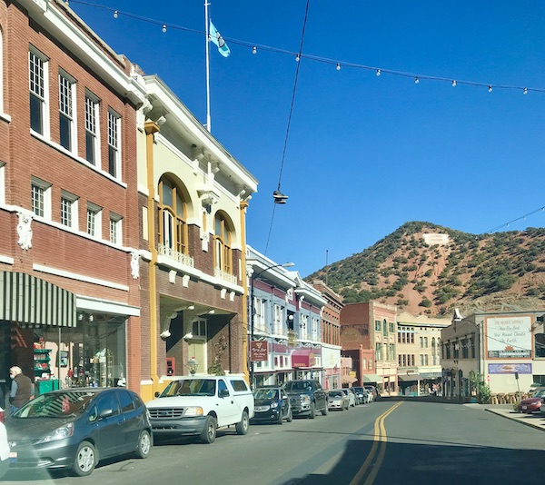 A row of stores with the look of the wild west in Bisbee Tombstone and Boot Hill in Arizona