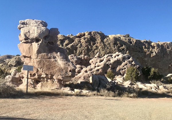 Mountains know as the garden of the gods along the Turquoise Trail from Santa Fe to Albuquerque New Mexico