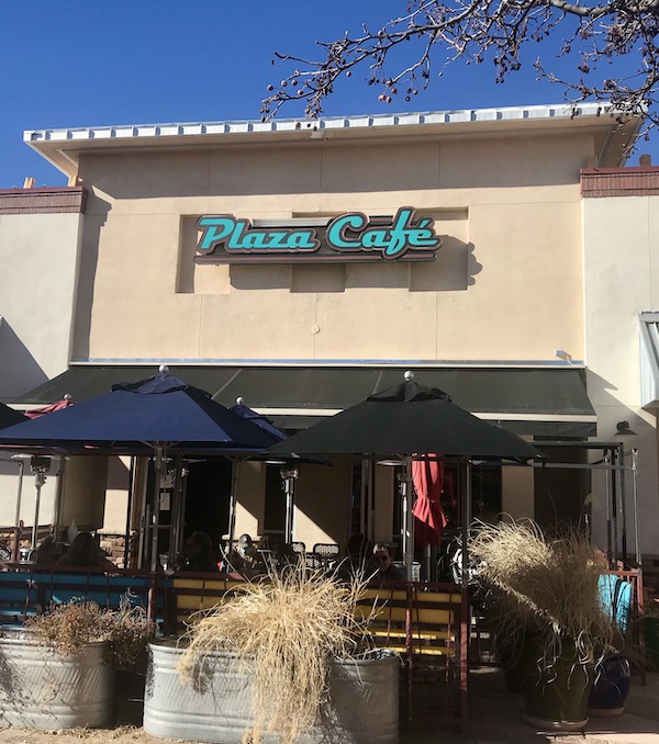 A restaurant's patio dining in Santa Fe