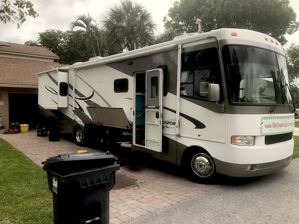 Coast to Coast We Did It! And it all began in our driveway with our RV being loaded.