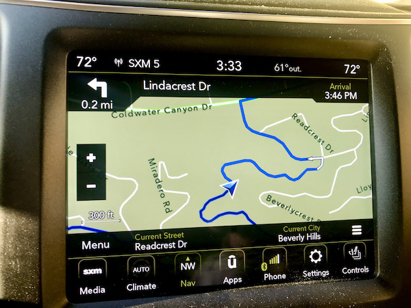 A GPS map of Opulent Beverly Hills California
