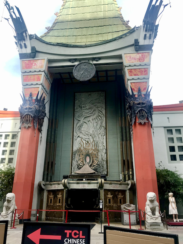 The entry to an elaborate Chinese Restaurant seen during A Day in LaLa Land