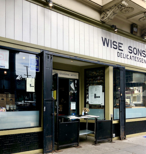 A store front that is Wise Sons Jewish Delicatessen in San Francisco California