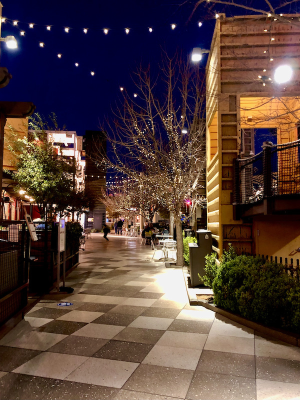 The outside of a shopping center near Fremont Street Experience Las Vegas NV