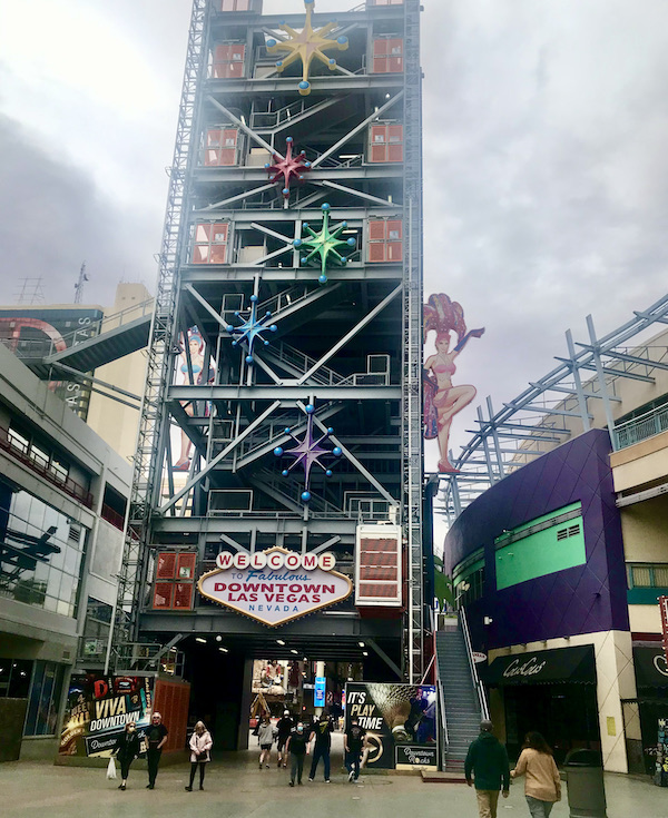 An entrance to Fremont Street Experience Las Vegas NV in the daytime.