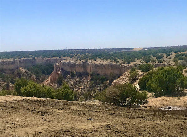 A deep ravine and mountains are Highlights of Amarillo Texas