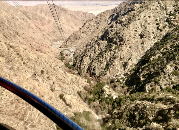 Mountains views that seem to go on forever as we ride the Palm Springs Aerial Tramway California