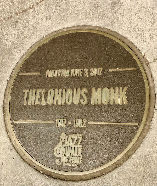 A bronze and gold plaque on the Jazz Walk of Fame at the American Jazz Museum Kansas City MO
