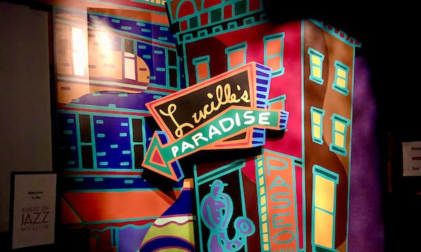 Mural of a building titled Lucille's Paradise at the American Jazz Museum Kansas City MO