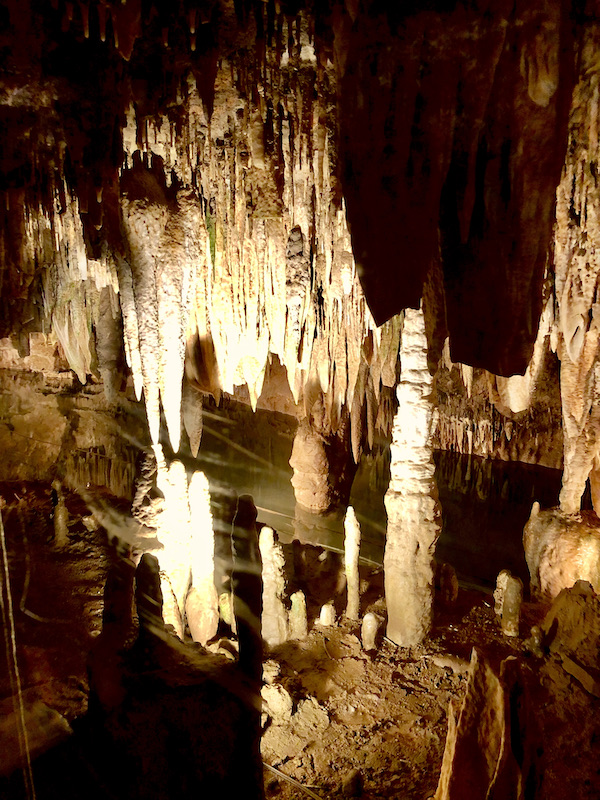 Formations that almost touch each other at Meramec Caverns Stanton Missouri