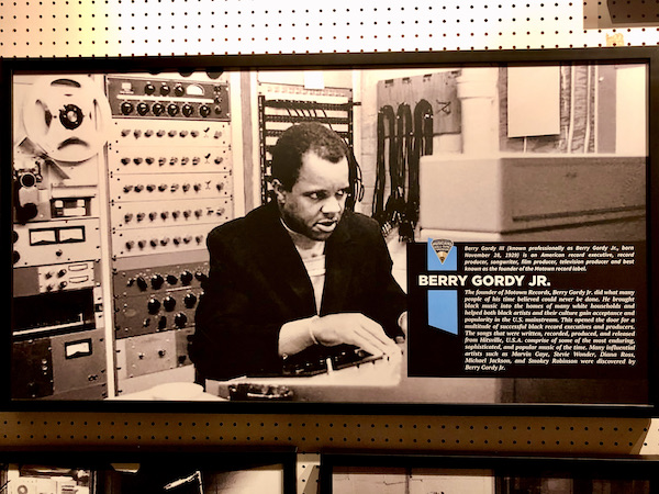 A photo of a man in a recording studio at the Musicians Hall of Fame Nashville