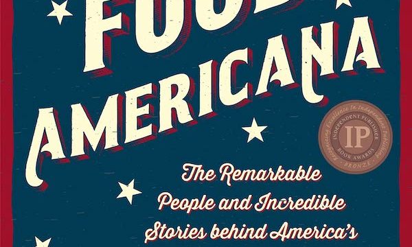 Navy cream and red book cover of Food Americana by David Page
