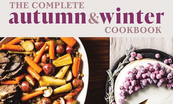 The front cover of a cookbook with autumn & winter recipes.