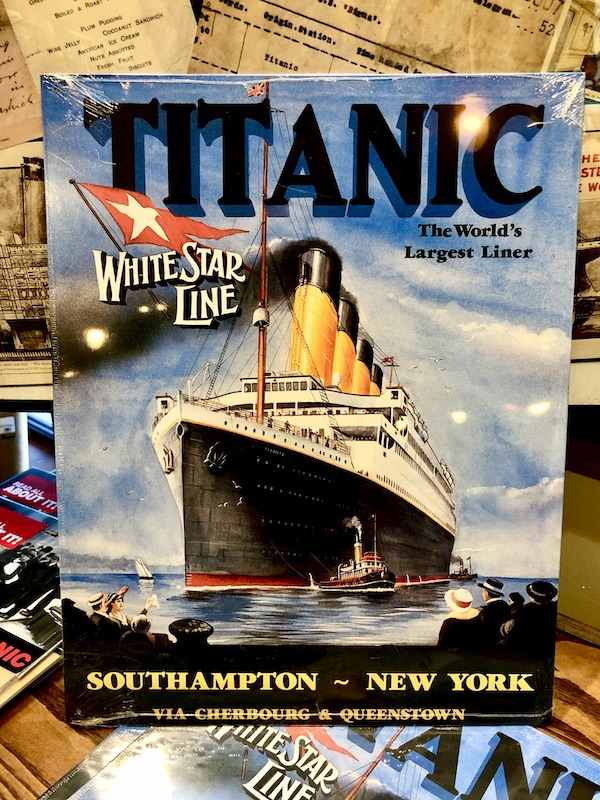 A poster of the cruise ship Titanic at Aboard Titanic Pigeon Forge TN