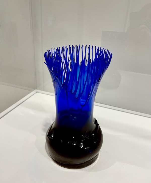 A black and cobalt glass vase at the Knoxville Museum of Art Tennessee