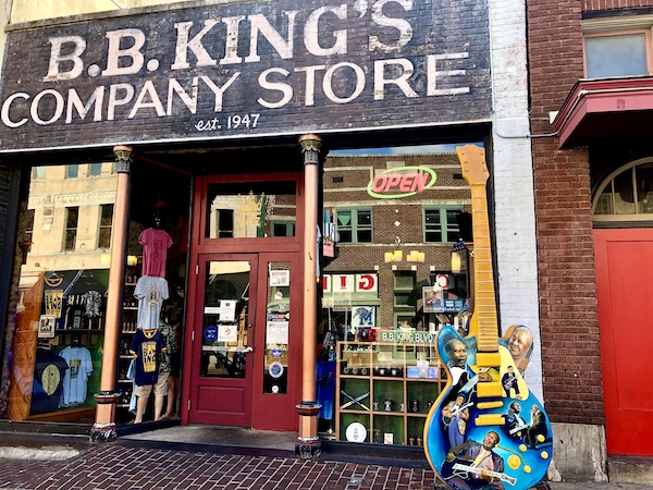 A store front that is BB King's Company Store.