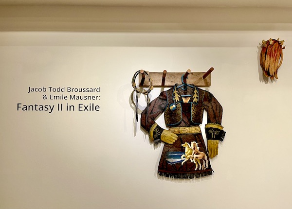 A mural of native American attire at AcA in Downtown Lafayette Louisiana