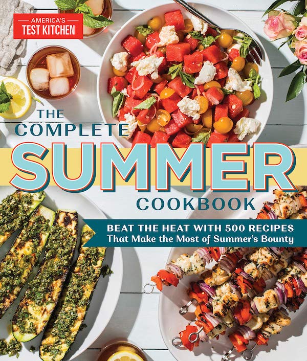 A cookbook cover with summer dishes from Exciting New and Delicious Products