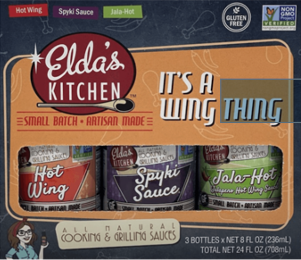 A 3-bottle variety box of wing sauces from Exciting New and Delicious Products