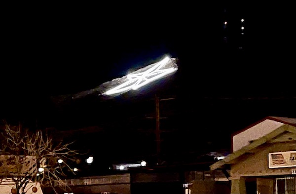 A lit white star on the side of a mountain is part of the Scenic Drive El Paso Texas