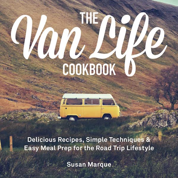 The cover of a cookbook with a yellow van is one of my New Warm Weather Favorites