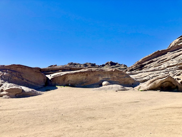 Arched rock with opening to the sky at Vasquez Rocks Agua Dulce CA