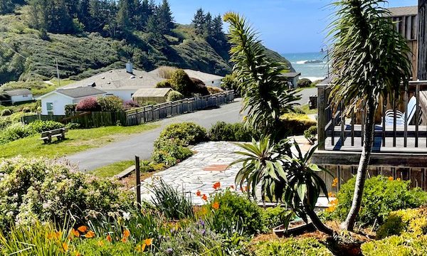 Houses, mountains, landscaping and an ocean view along the California Northern Coast Part II