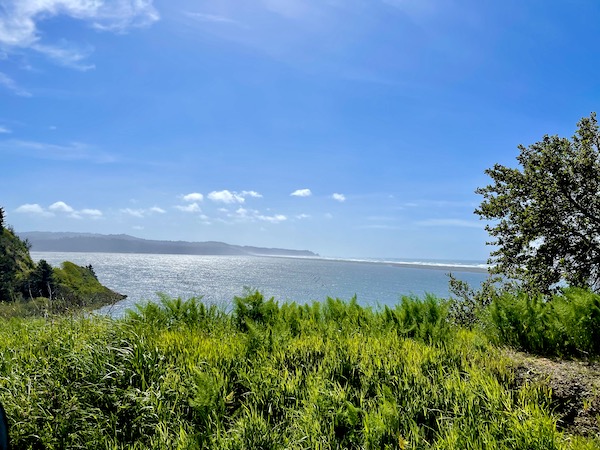Vegetation, ocean, blue sky, mountains along the California Northern Coast Part II