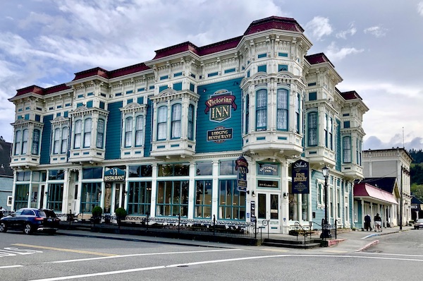 A blue and white Victorian building along the California Northern Coast Part II