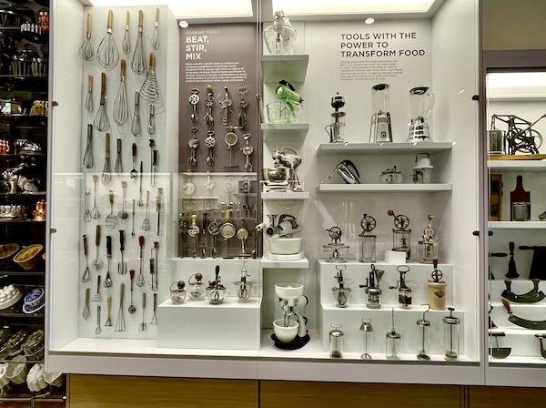 A display of beaters, whisks, mixers and blenders seen while having Fun in Downtown Napa CA