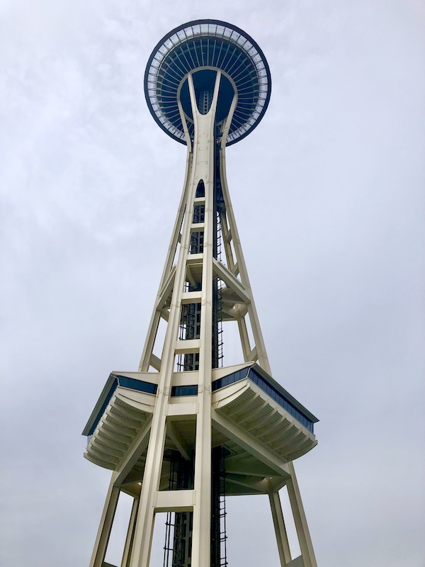 A very high observation tower near Chihuly Gardens Seattle WA