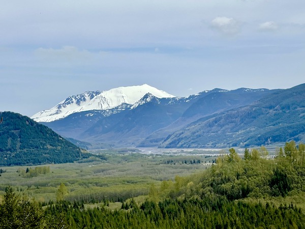 Mountains, landscape and a snow capped volcano that is Mount St. Helens Washington