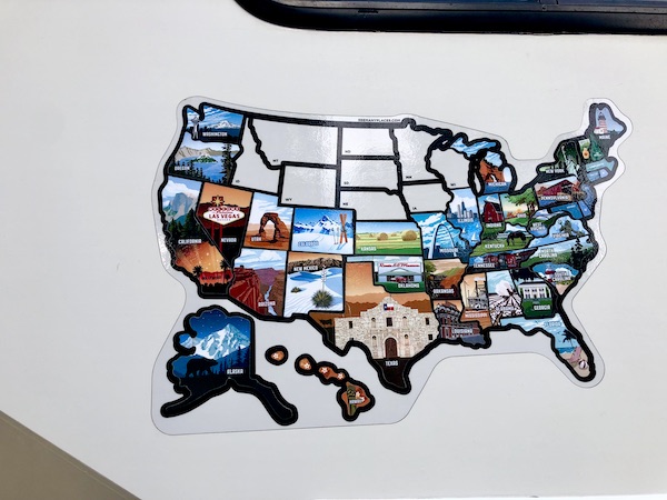 A map of the USA with state of Washington filled in