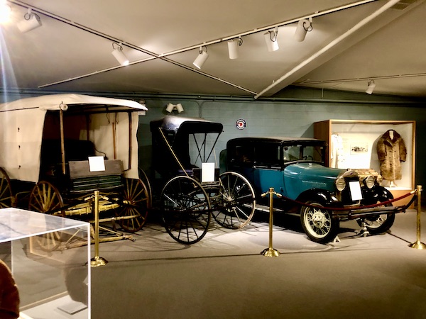 Three early means of motorized transportation on display at MOR