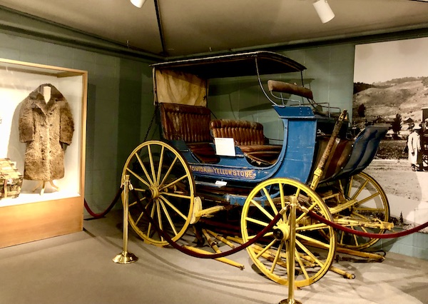 A horse drawn coach that might have taken you to Yellowstone at the MOR