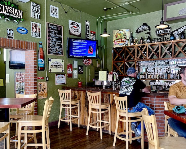 Bar inside restaurant where we ate lunch during Our Day in Idaho Falls ID