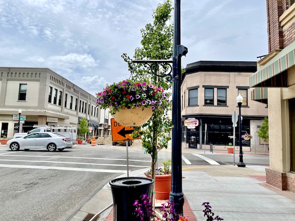 Entire street is dug up during construction in downtown Idaho Falls