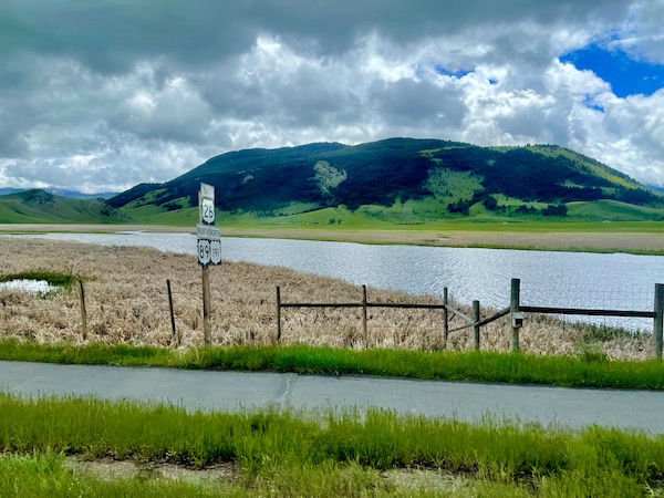 Water and Teton Mountain Range Wyoming