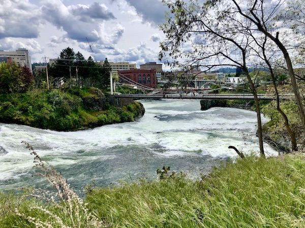 Waterfalls and rapids in downtown Spokane WA
