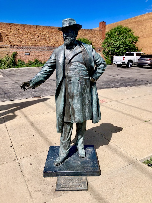 Statue of James Garfield is one of the American Presidents of Rapid City SD