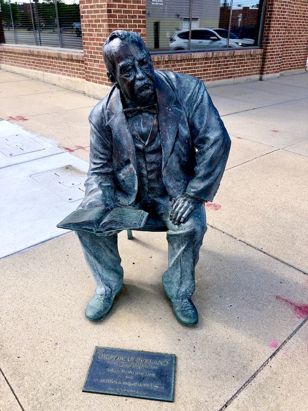Seated statue of Grover Cleveland, part of the American Presidents of Rapid City SD