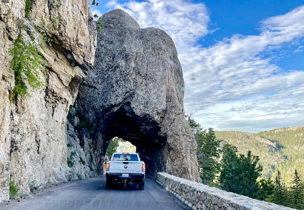Another narrow tunnel through the mountains at Custer State Park Custer SD