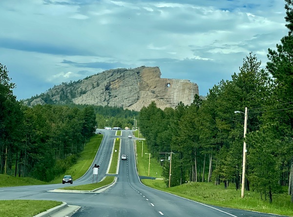Profile of the Crazy Horse Memorial sculpture
