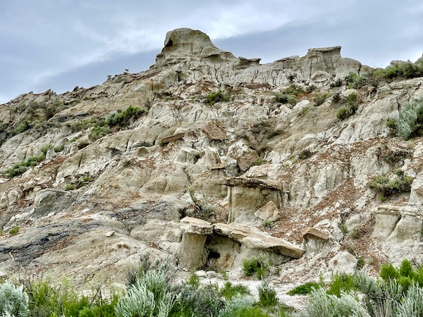 Interesting rock formations at Theodore Roosevelt National Park ND