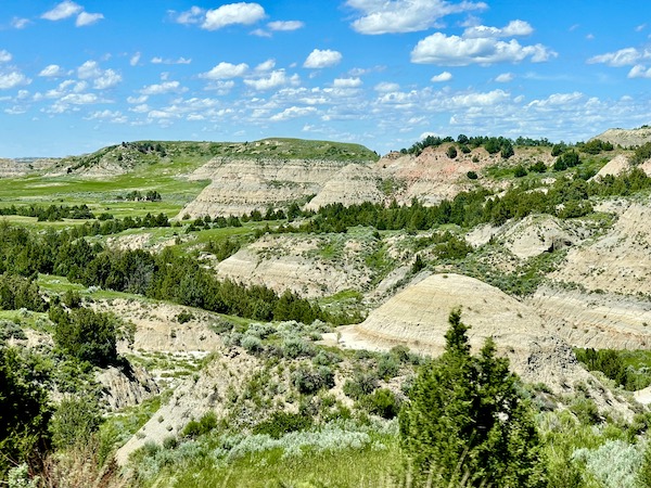 Mountains and canyons are a big part of Theodore Roosevelt National Park ND