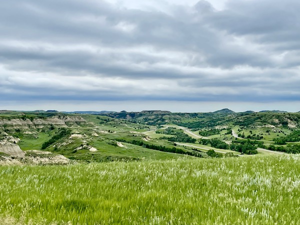 Lots of mountains, canyons and grass at Theodore Roosevelt National Park ND
