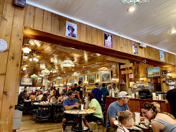 Dining room filled with customers eating at Wall Drugs Wall South Dakota